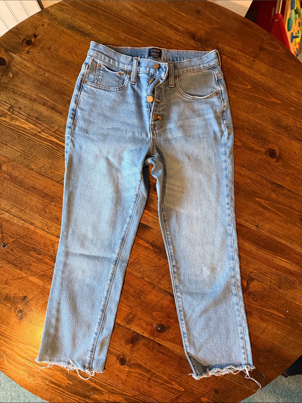 J. Crew Light Blue Frayed-Hem Denim Shorts